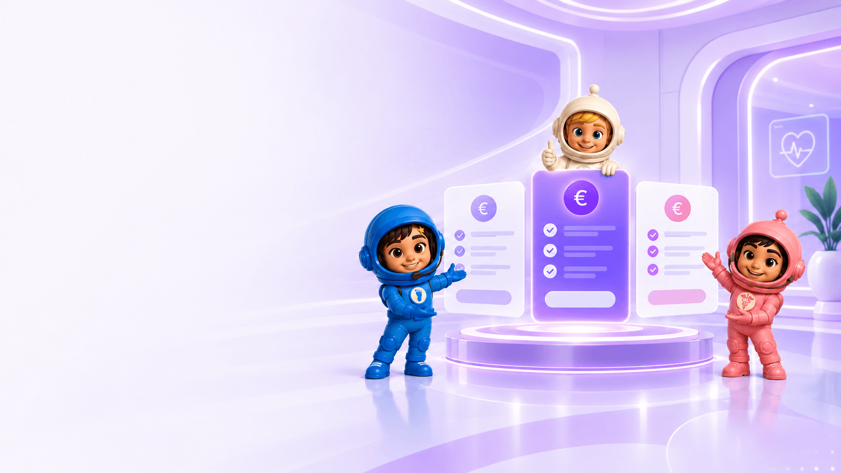 Las mascotas de HealthMate presentan los planes para tu clínica